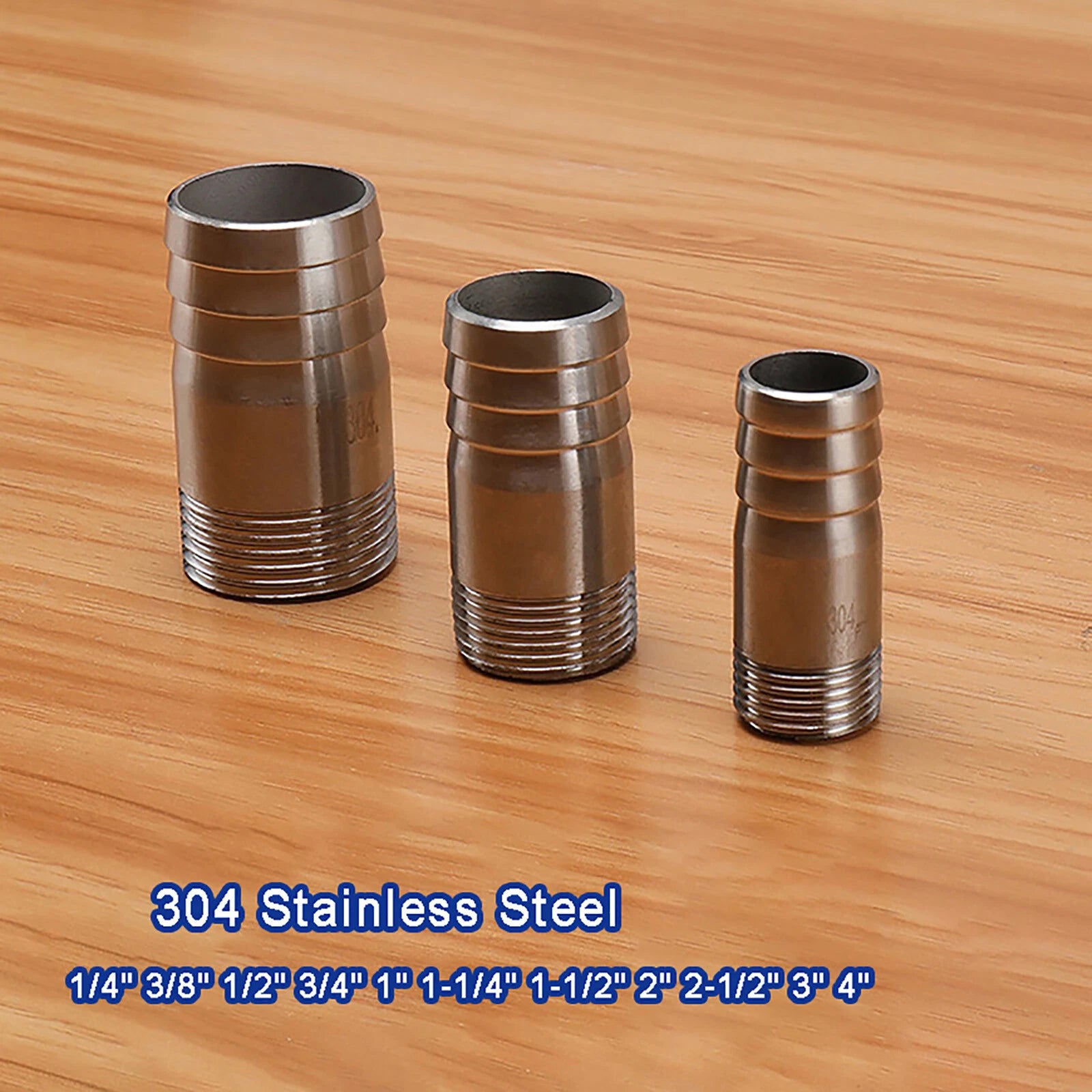Stainless Steel Hose Barb Connector Tail | BSP Barbed Pipe Fittings DN8–DN100