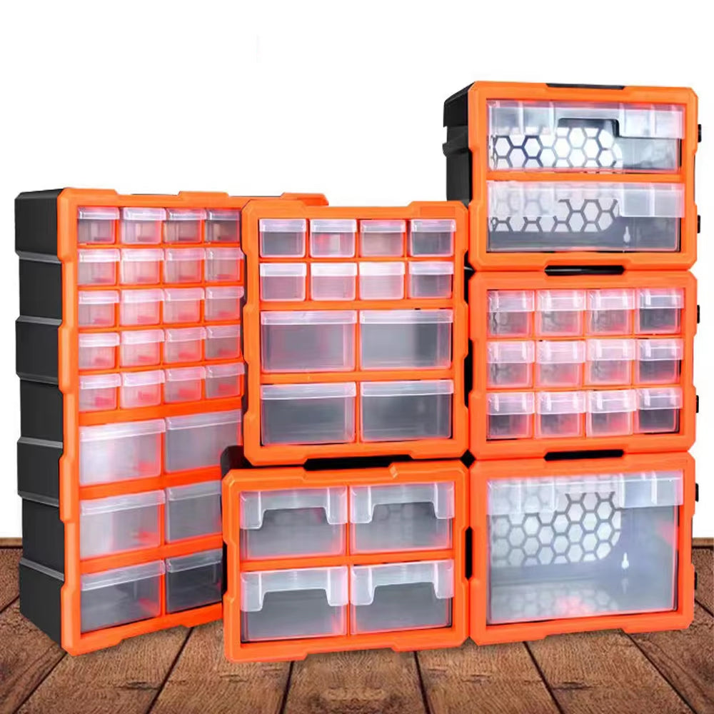 Hard Plastic Organizing Boxes Tool Parts Screw Storage Box Tool Chest Drawers Working Professional Home Tools Packaging