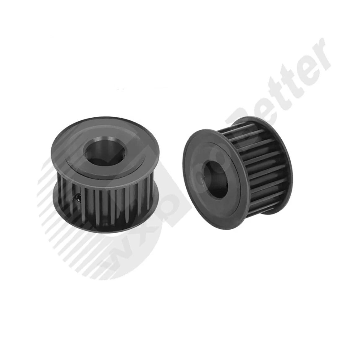 5M 15mm Timing Belt Smooth Tooth Drive Pulley 10T~28T Bore=5~25mm Black 45 Steel