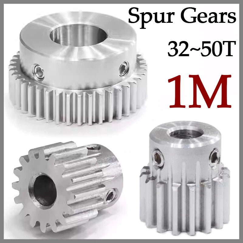 Spur Gears 1M Transmission Gear With Step Stainless Steel Motor Gear 32~50 Teeth
