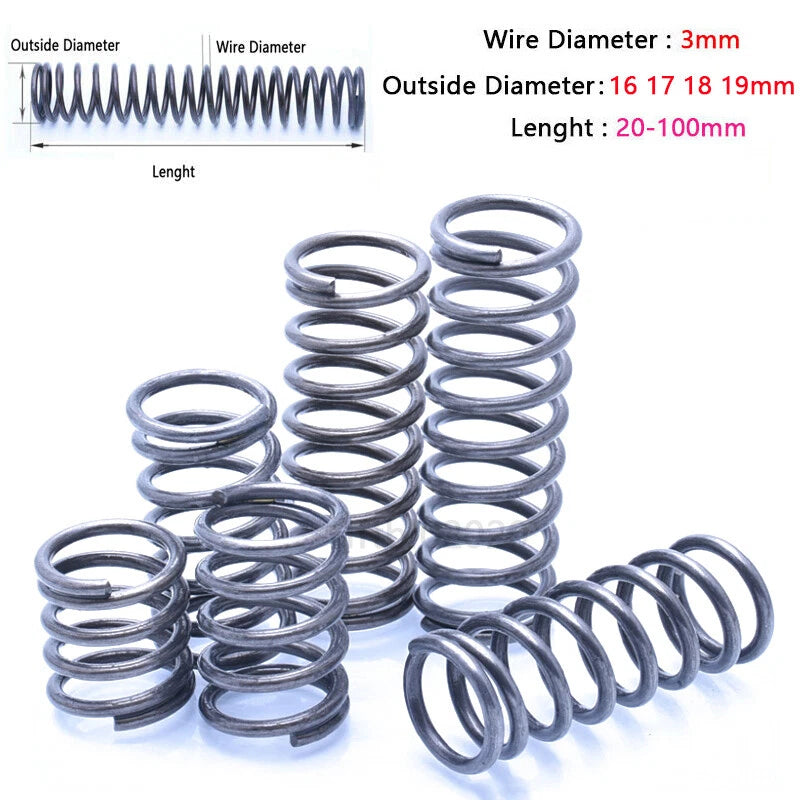 Compression Spring Various Size 16-19mm Outer Dia. & 20-100mm Length Pressure