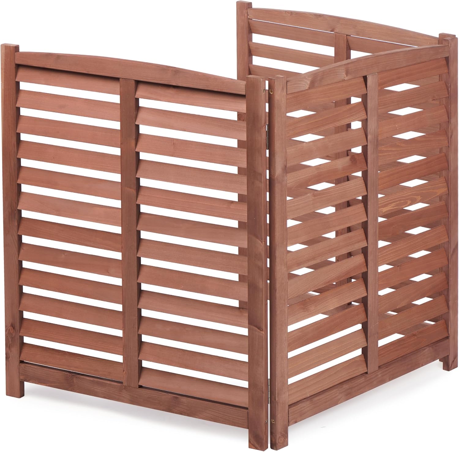 3 - Panel Cedar Privacy Screen for AC Units | 32"x38" Ventilated Outdoor Fence - HomeDIYer