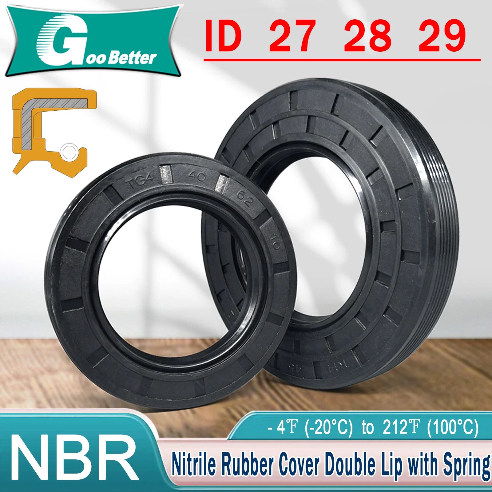 Metric Double Lip Style TC Lawn & Garden Equipment Engine Oil Seal Genuine 10pcs
