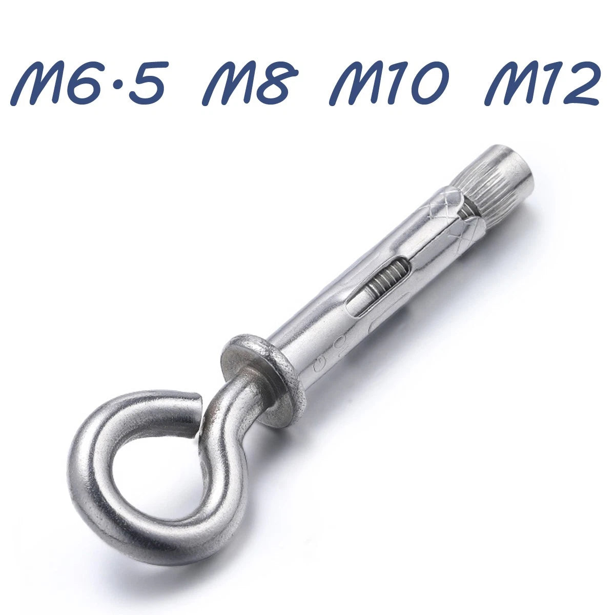 304 Stainless Steel A2 Eye Bolt Sleeve Anchors for Concrete — M6.5 M8 M10 M12
