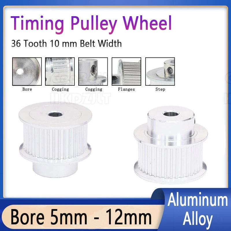 2GT 36T Timing Pulley Bore 5 - 12 mm Synchronous Wheel for Reprap 3D Printer CNC