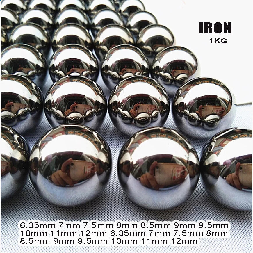 Iron Ball Bearings Replacement Steel Ball Oil Free Smooth Bright 6.35mm-12mm