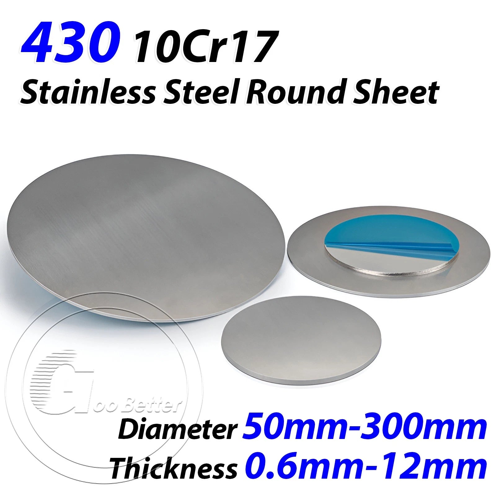 Speciality Metals Magnetic Sheet 430 | Stainless Steel 0.6mm - 12mm Round Sheet