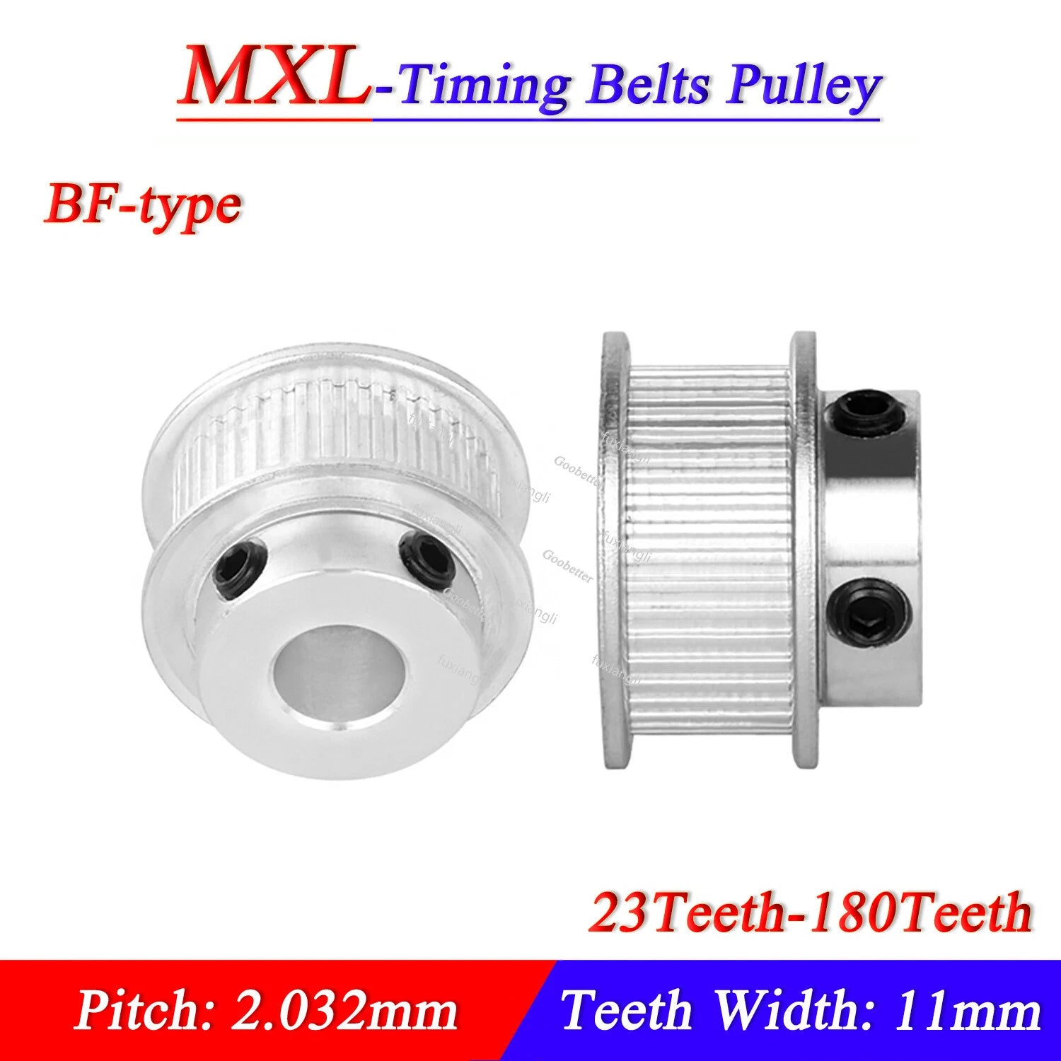 MXL 23-180T Timing Belt Pulley Pitch 2.032mm BF-type CNC Drive Pulley Width 11mm