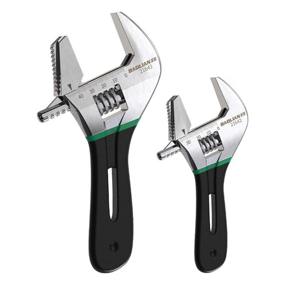 Adjustable Short Handle Wrench,6" 8" Cr-V Steel Wrench For Home, Wide Opening