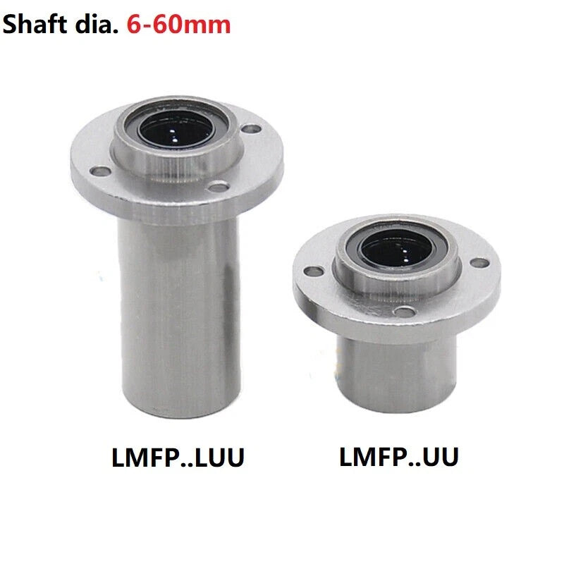 Round Flange Router Shaft Linear Bushing Bearings LMFP Series Shaft dia. 6-60mm