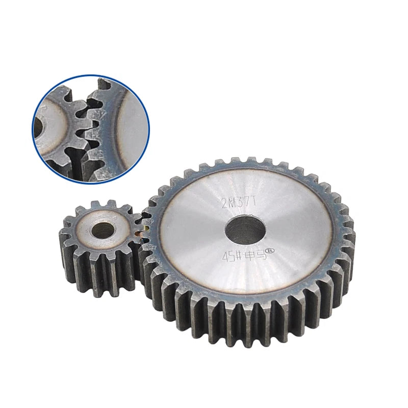 2 Mod Spur Gears 10 - 58 Teeth Metal Spur Transmission Gear 45 Steel Multi-size