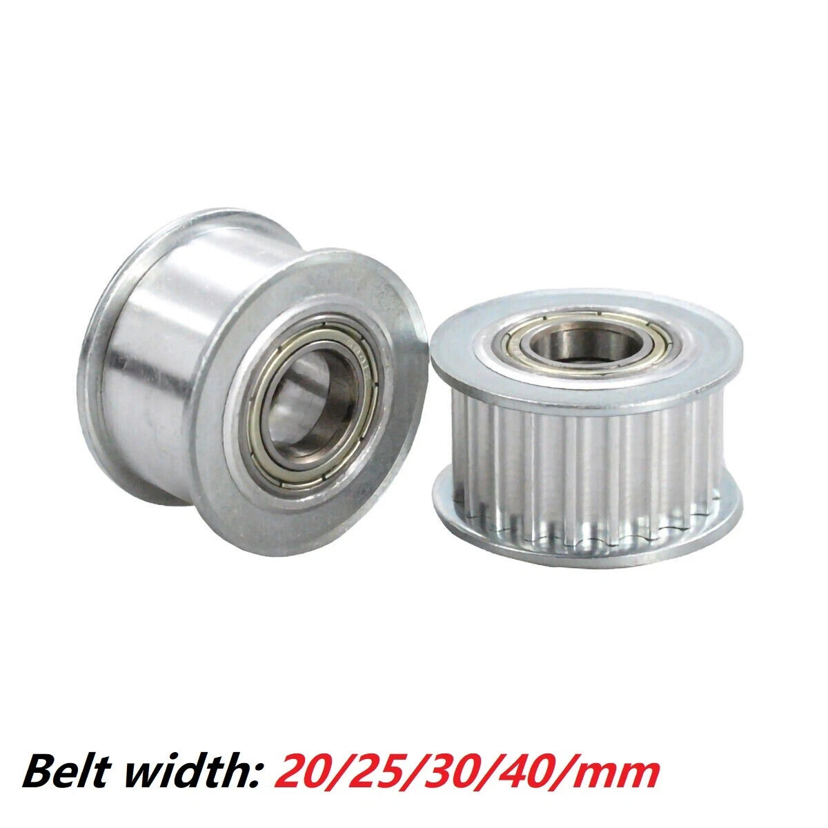 8M 20/25/30/40/mm Timing Belt Smooth Tooth Idler Drive Pulley 15 16 20 -30 Teeth