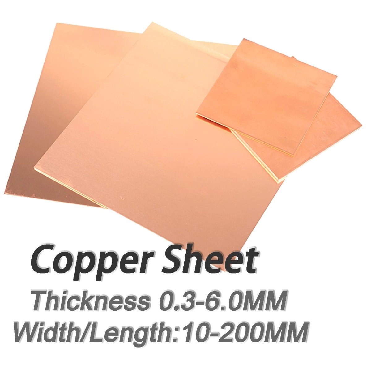 Natural Copper Sheet Metal guillotine cut - 0.3mm - 6.0mm - Multiple - HomeDIYer