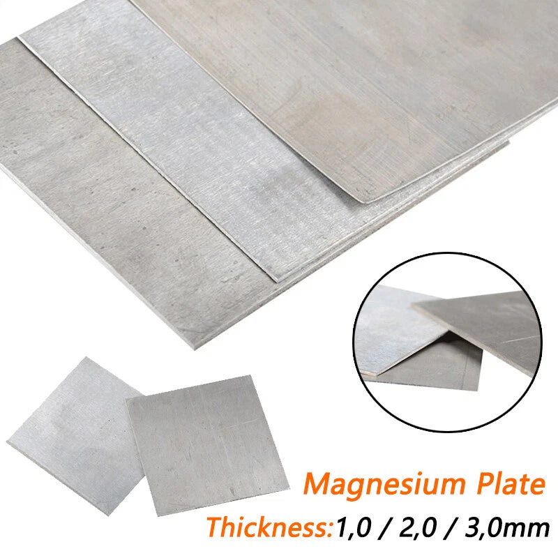 AZ31B Magnesium Alloy Thin Metal Sheet Plate 1.0mm 2.0mm 3mm Thick 100-200mm