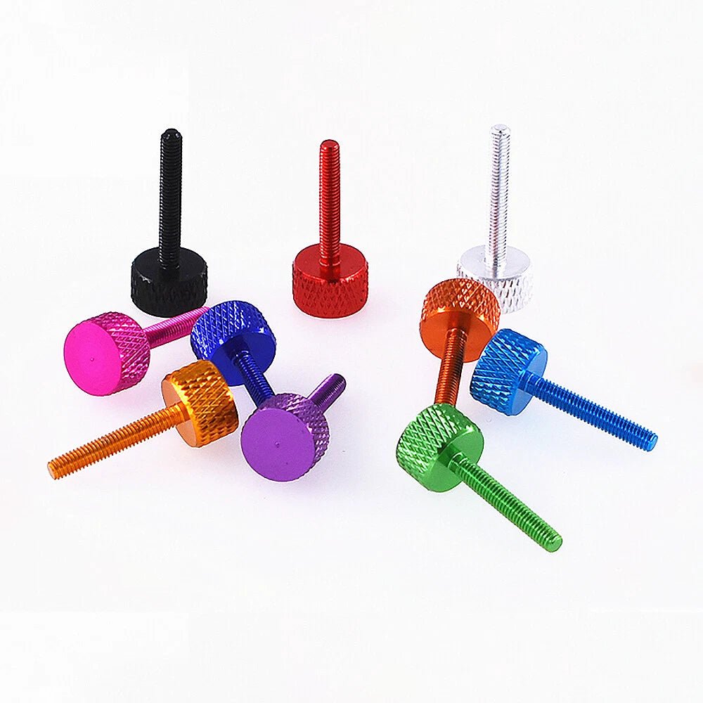 M3x20mm Aluminum Knurled Thumb Screw — Anodized, 10 Colors, Computer Case Fastener - HomeDIYer