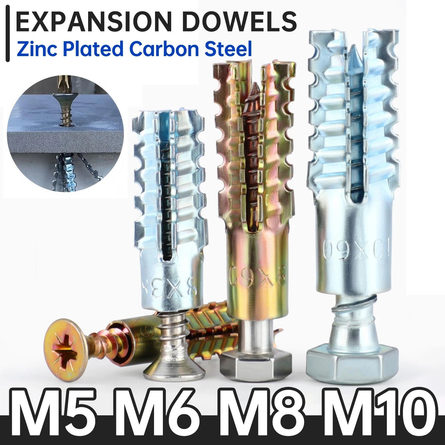 Serrated Expansion Anchors for Concrete & Hollow Walls — M5 to M10