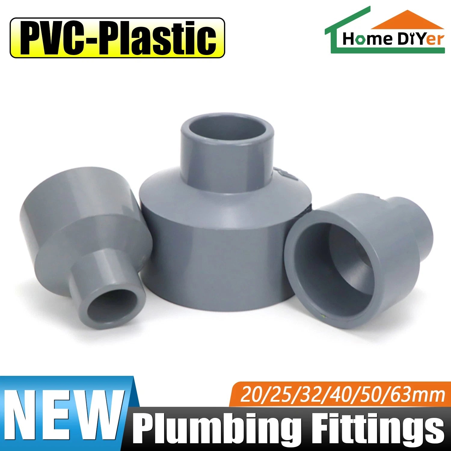 PVC Plumbing Fittings Pipe Reducing Connector For Aquarium Pond Solvent Weld