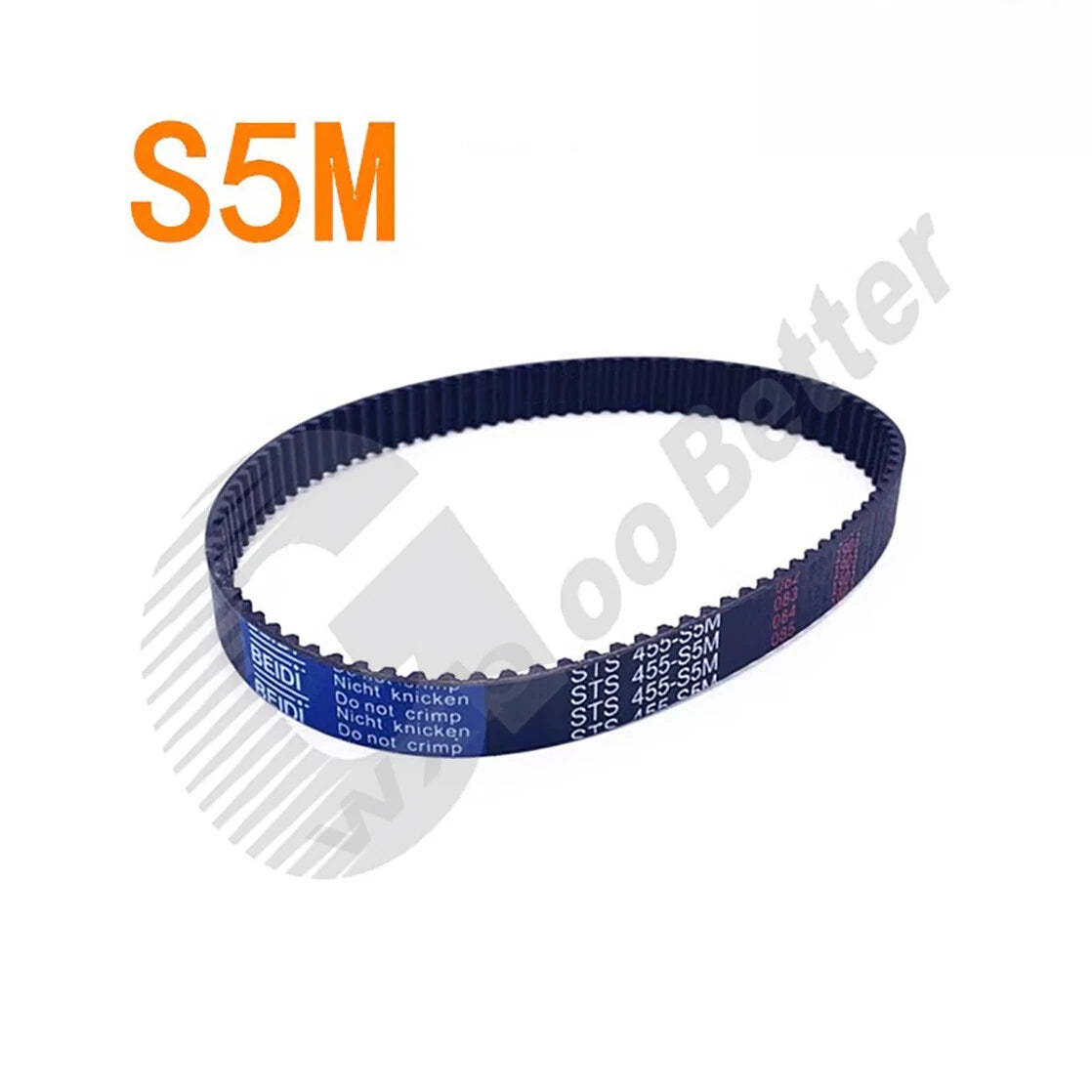 S5M Timing Belt 10mm Wide Closed Loop Synchronous Drive Belt — 180mm to 695mm