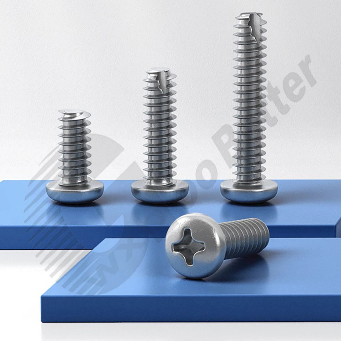 Pan Head Sheet Metal Screws Metric M1~M6 A2 Stainless Steel Sheet Metal Screws