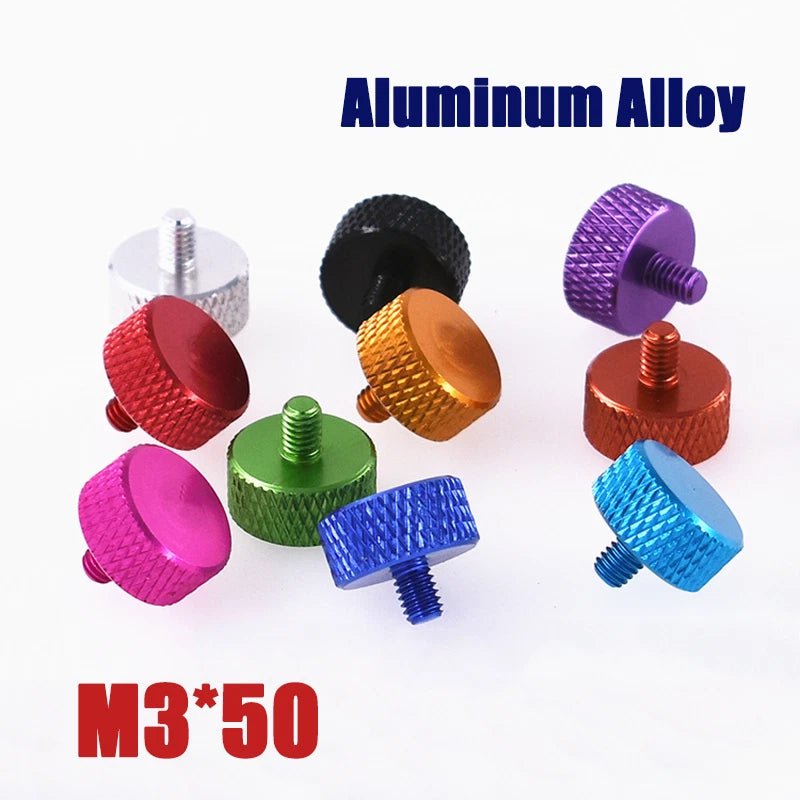 M3 x 50mm Anodized Aluminum Knurled Thumb Screw – Hand Grip Knob Bolt - HomeDIYer