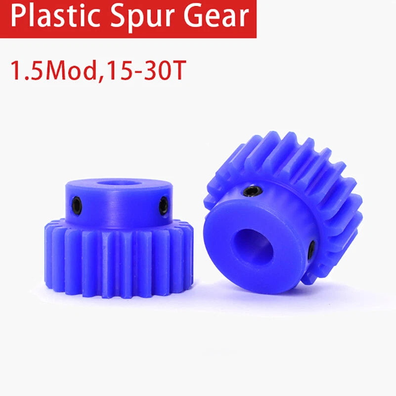 Transmission Spur Gears 1.5Modulus 15-30Tooth Bore 6-12mm Plastic Convex Gears