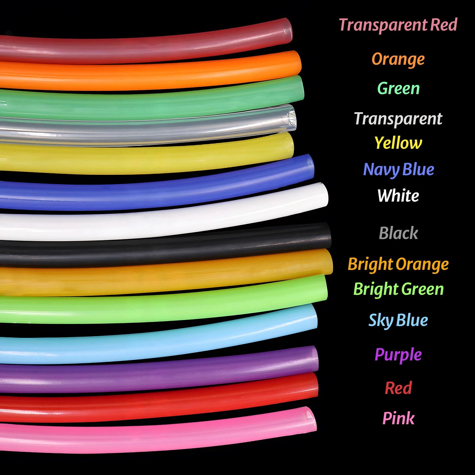 Food Grade Silicone Tube — Flexible High-Temp Rubber Hose, Multi-Size & Color
