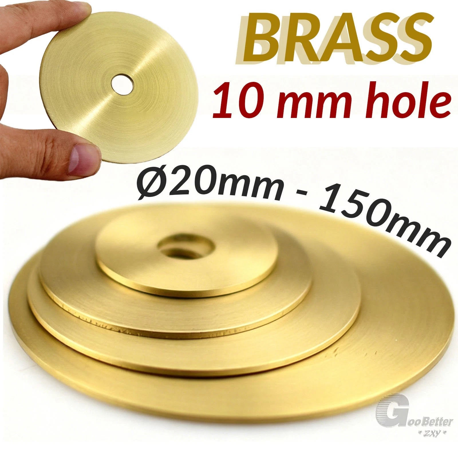 Brass Discs Blanks Metal Round Gasket Sheets Diameter 20mm-150mm Thickess 1-2mm