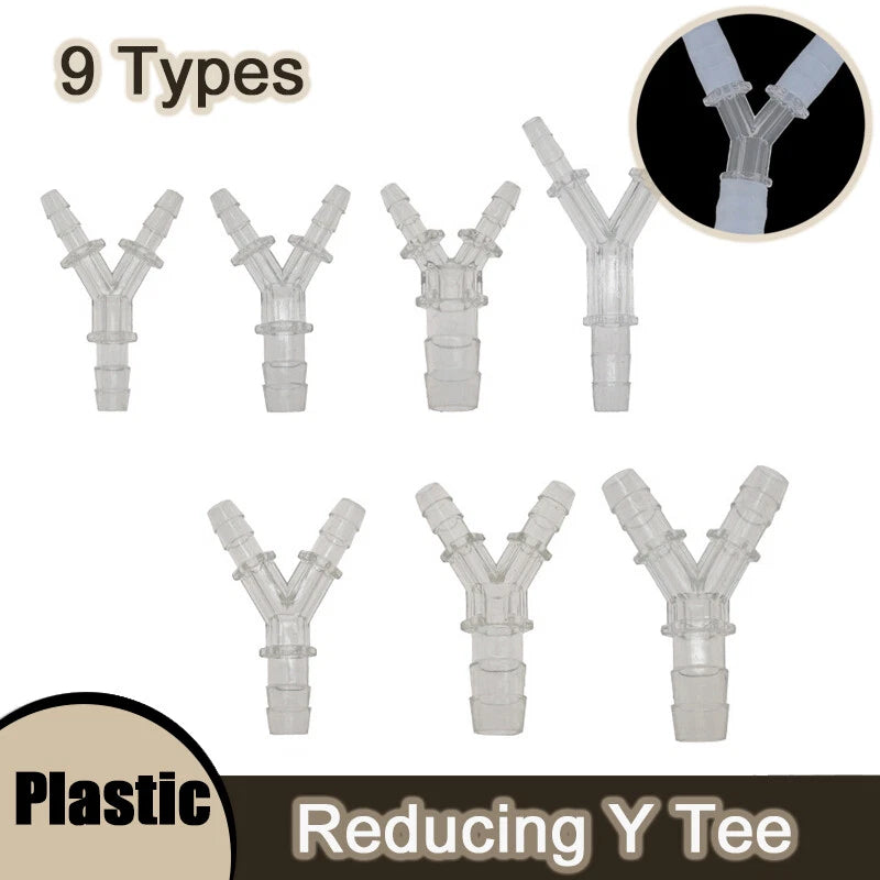 Reducing Y-Type Hose Barb Tee Fitting – Plastic Reducing Tee Tube Connector