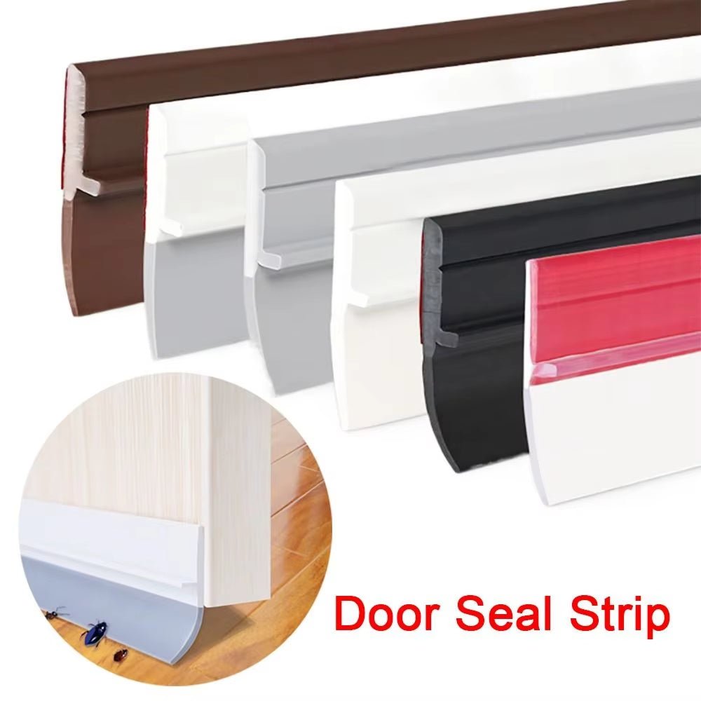 PVC Door Seal Strip Self Adhesive Door Draft Stopper Soundproof Weatherstrip Anti Collision Door Window Weather Stripping - HomeDIYer