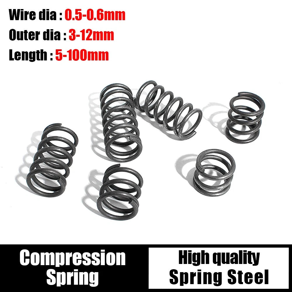 Compressed Shock Pressure Compression Spring steel Spring 0.5mm 0.6mm Wire Dia