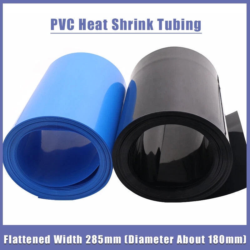 285mm Flat Width PVC Heat Shrink Tubing for Battery Pack Wrap & Sleeve Insulation