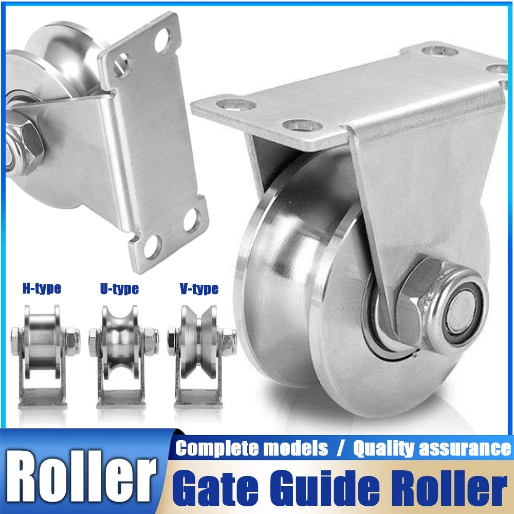 Stainless Steel Pulley U V H Groove Shape Roller Wheels Idler Pulley Wheel Large
