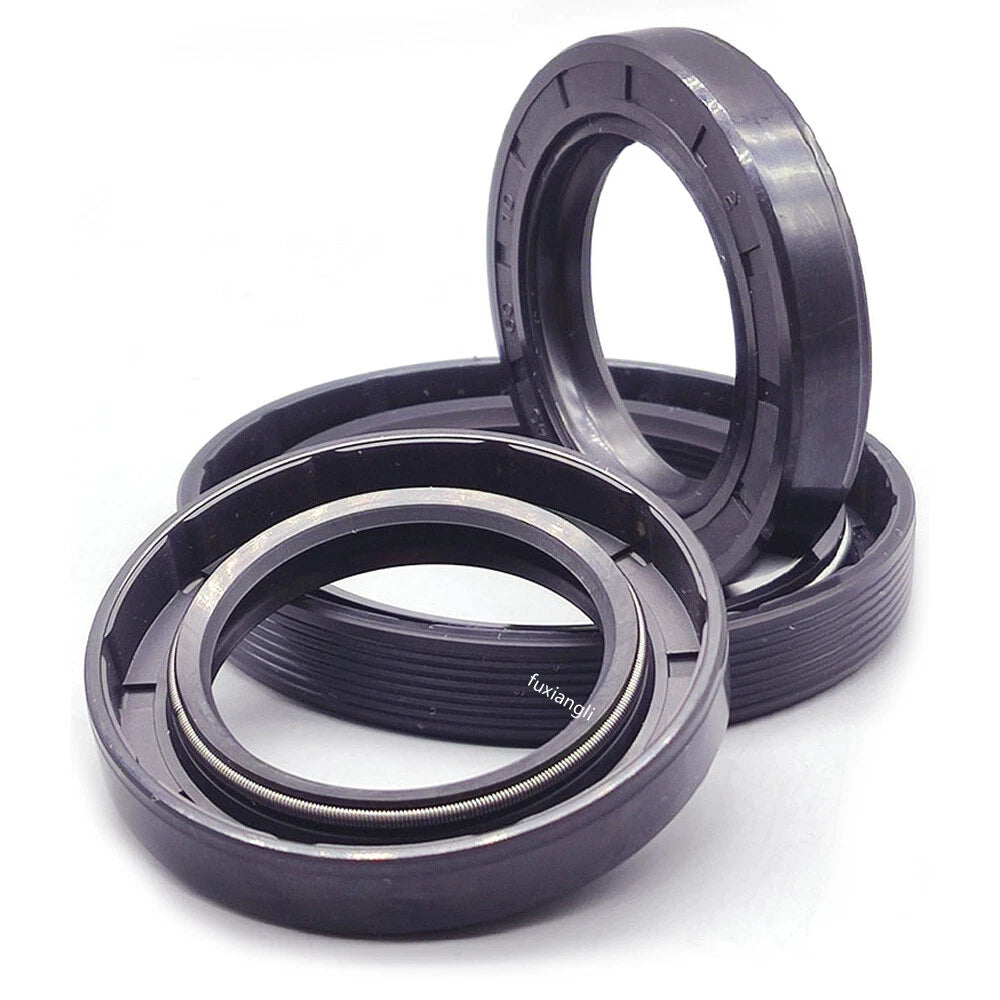 TC Oil Seal Ring ID 8–27mm | Nitrile Rubber Double Lip Shaft Seal with Metal Frame & Spring