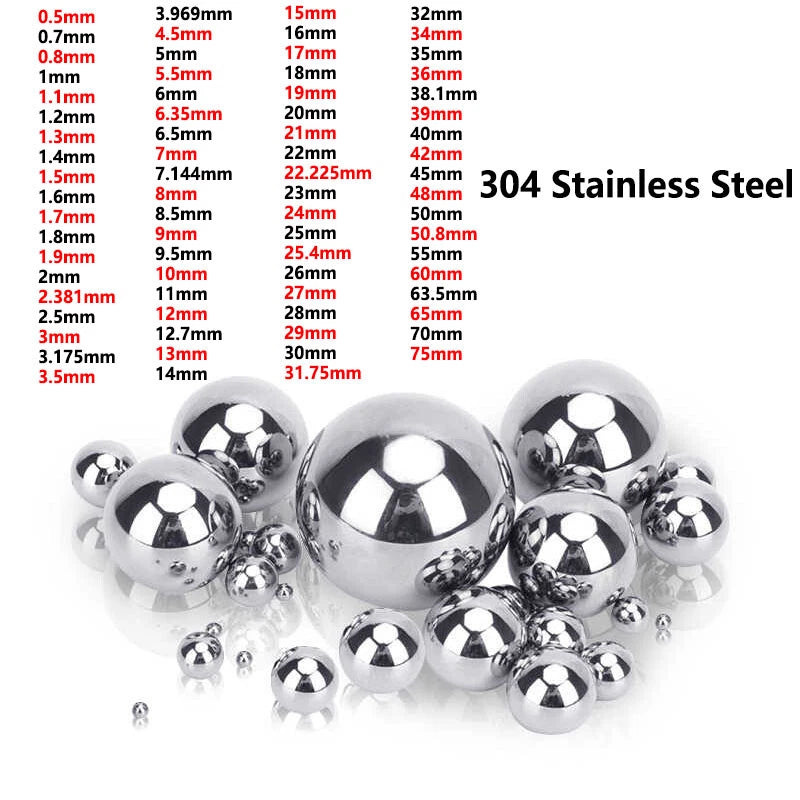 Industrial Rolling Roller Beads 304 Stainless Steel Ball Bearings 0.5mm to 75mm