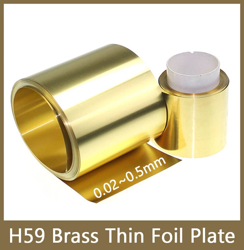 Brass Sheet Roll Metal Thin Foil Plate Pure Sheet Brass Coil Thicknes 0.02~0.5mm