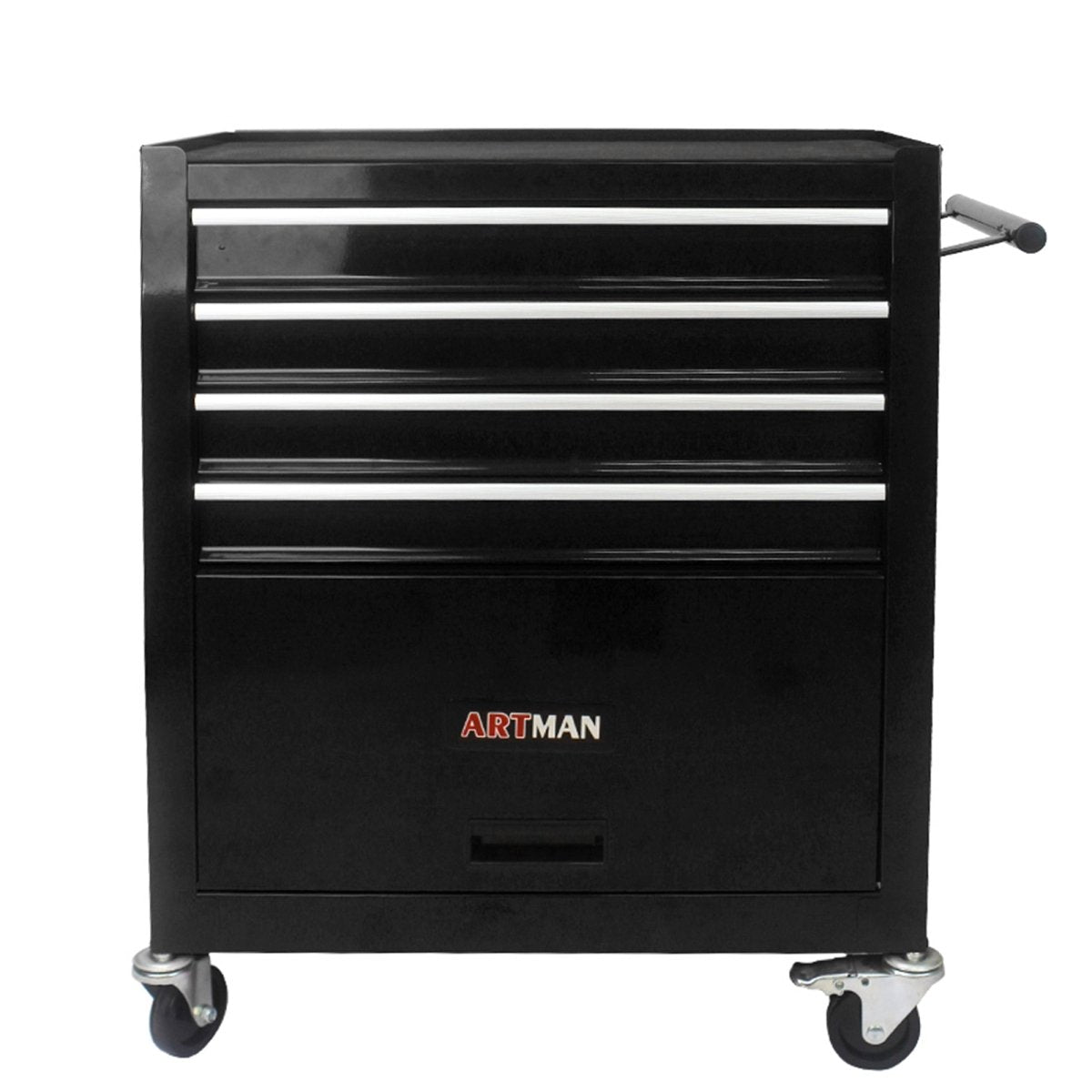 4 Drawers Multifunctional Tool Cart With Wheels - Black - HomeDIYer
