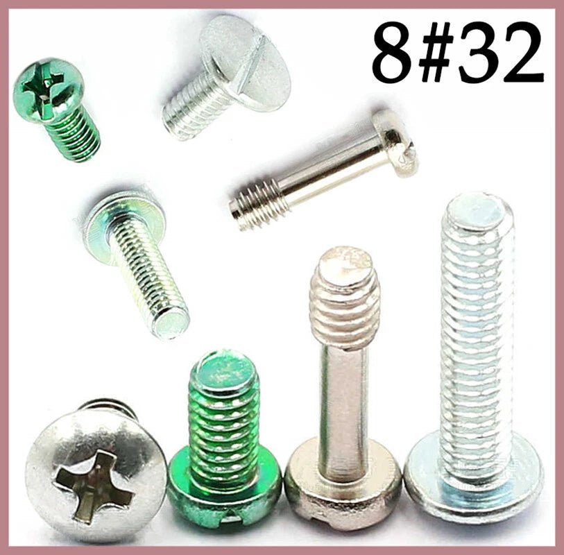 8 - 32 UNC Phillips Pan Head Machine Screws | Multi - Finish Zinc & Nickel Plated - HomeDIYer