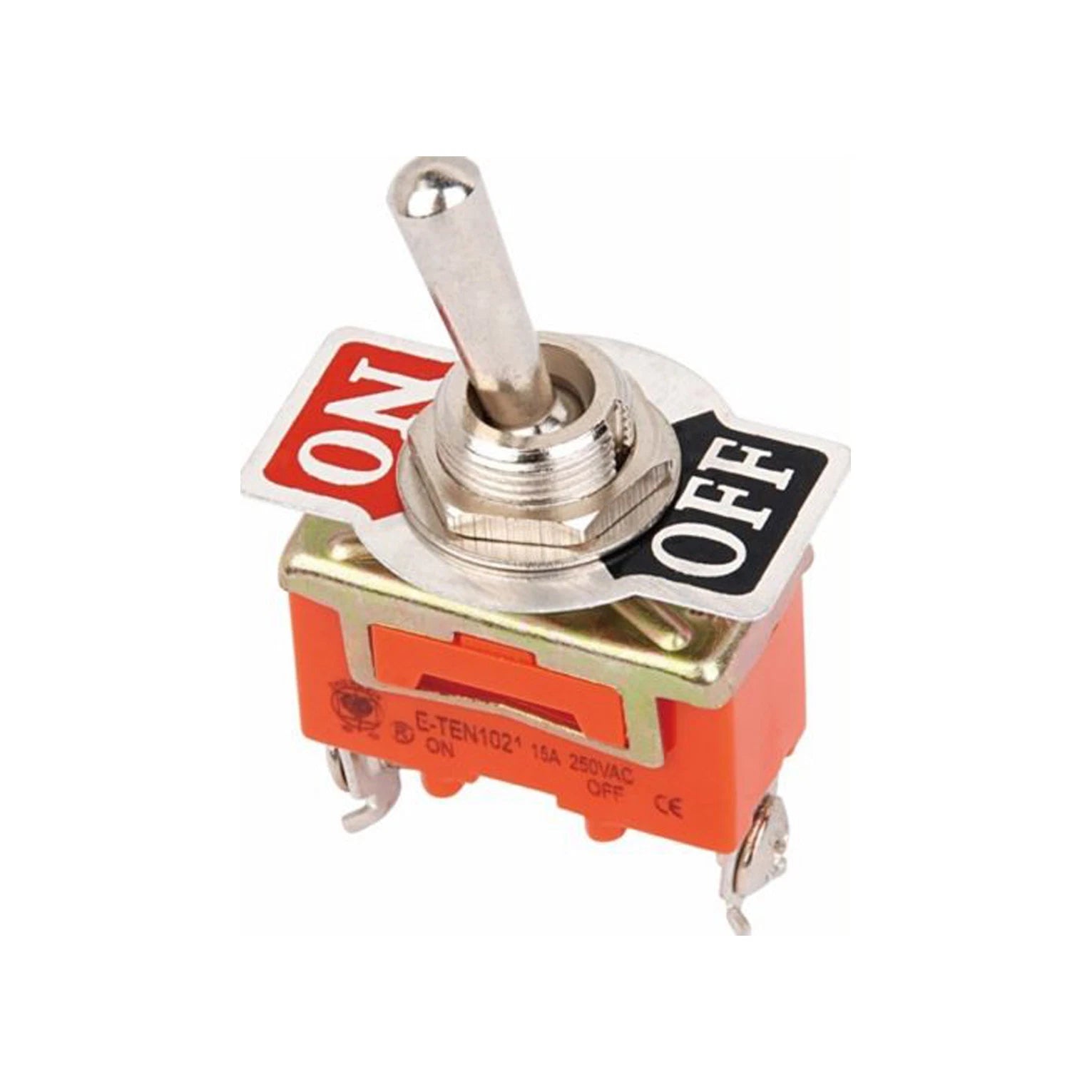 2Pcs E-TEN1021 2-Pin ON-OFF Rocker Toggle Switch (SPST Mini Power Switch)