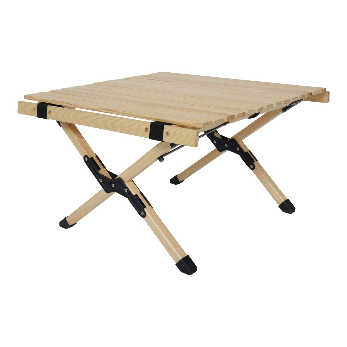 Portable Foldable Outdoor Picnic Table - Natural Beech Wood Camping Table with X - Frame Design - Small Sizes - HomeDIYer