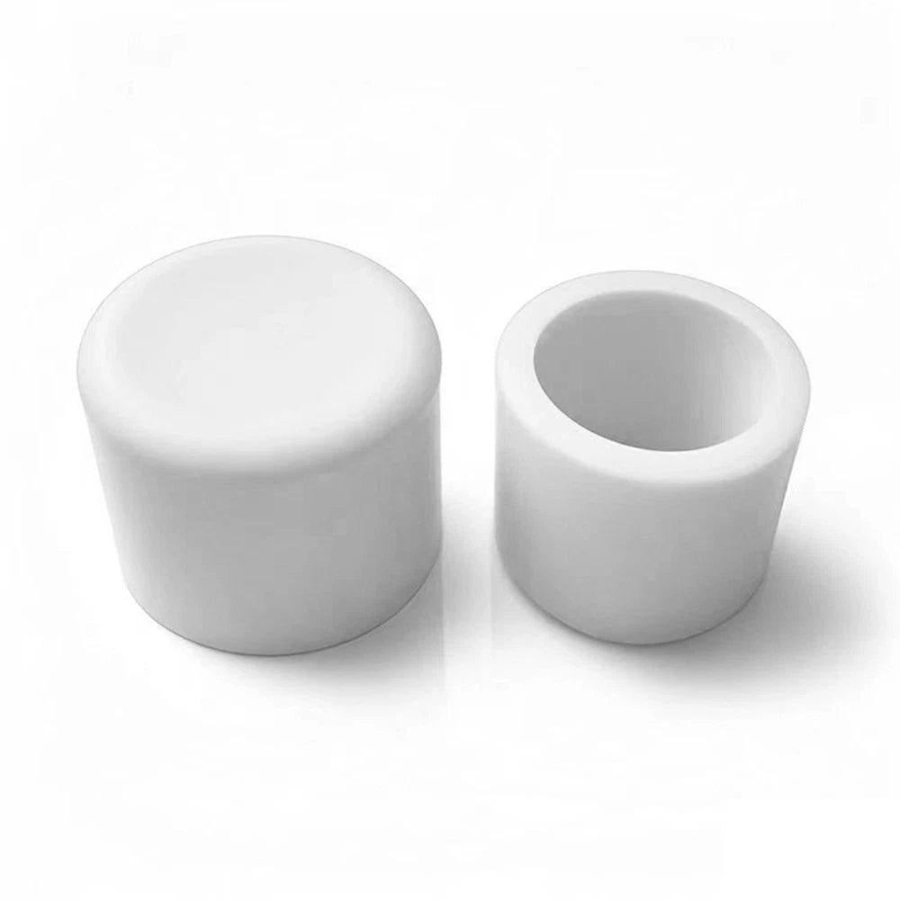 White Round Silicone Rubber End Caps – Plastic Plug Tubes for Chair Legs, Screw Protect, Pipe Covers (3mm – 157.5mm)
