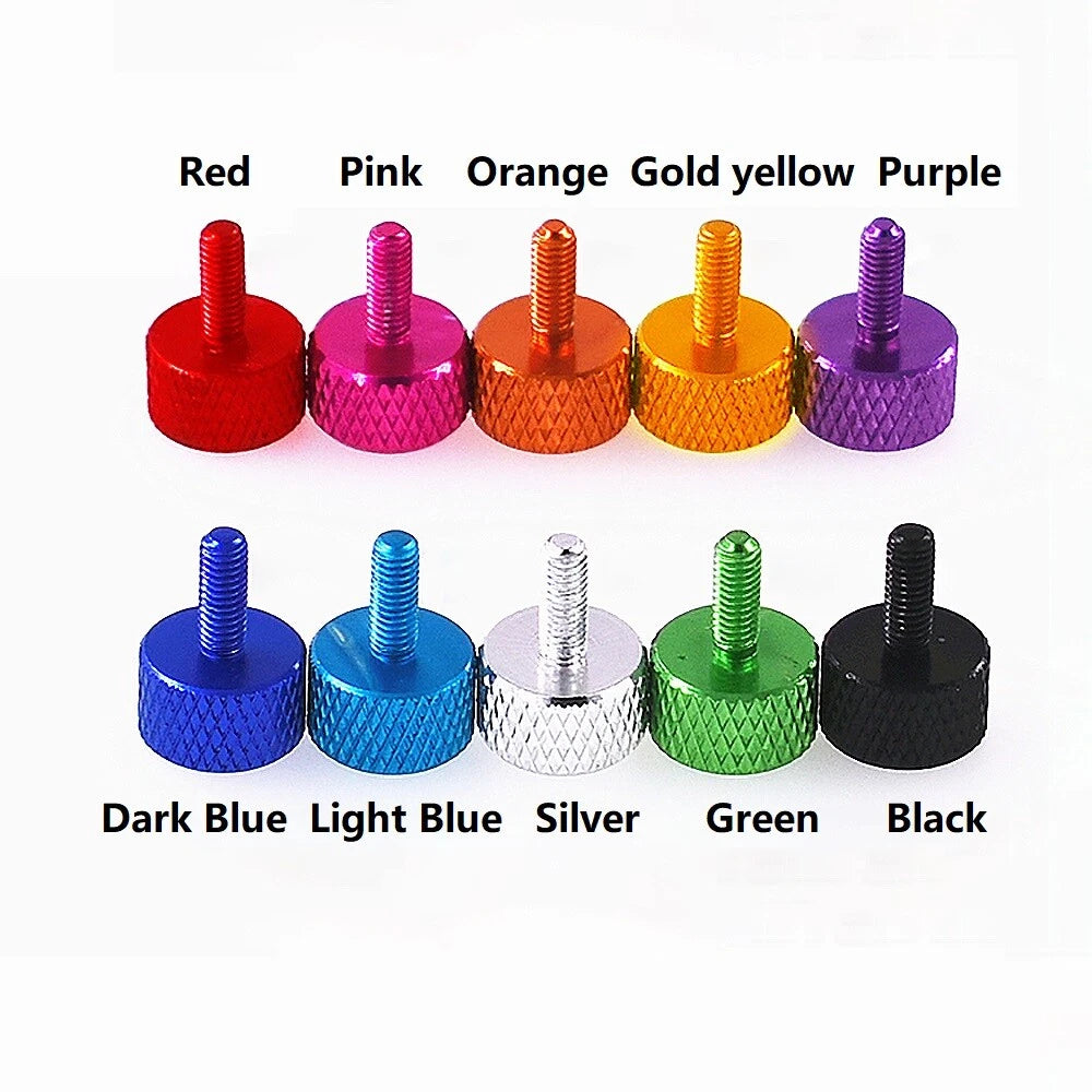 Aluminum Alloy Knurled Thumb Screws M3.5 x 4.5~25mm For PC Case Hand Grip Bolts