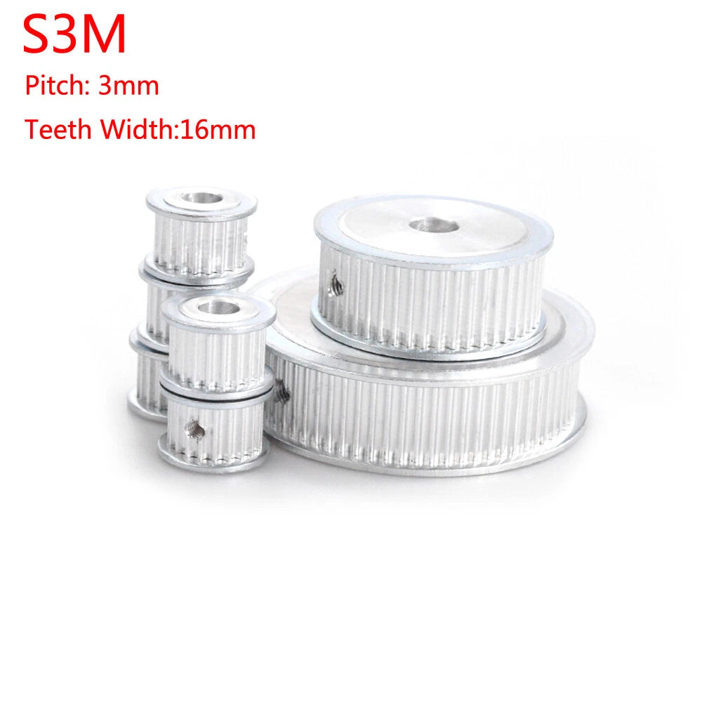 S3M 15T-60T Timing Belt Pulley Pitch 3mm AF-type CNC Drive Pulleys Width 16mm