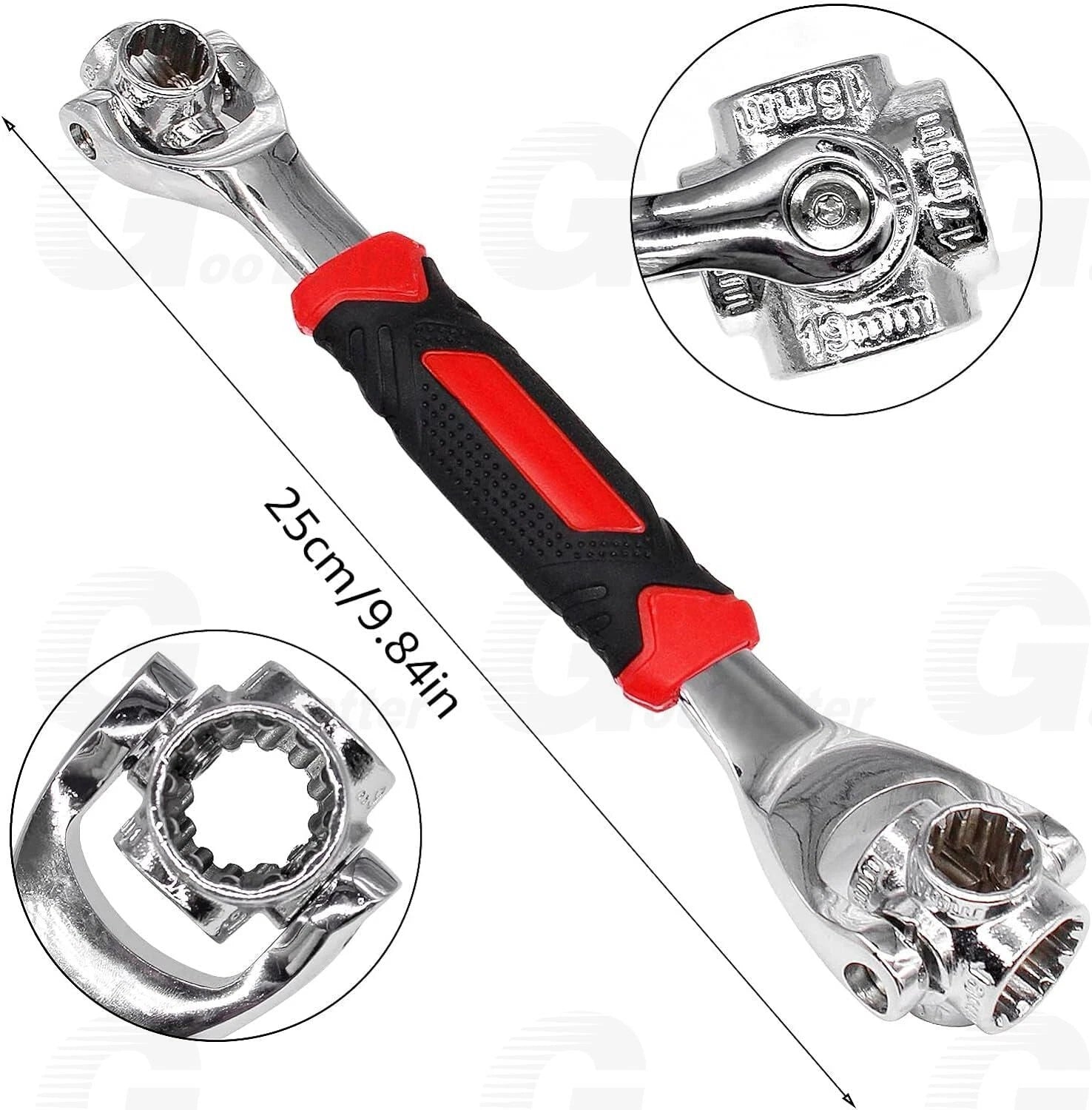 52 in 1 Universal Socket Wrench Multifunction 360° Rotating Head Spanner Tool