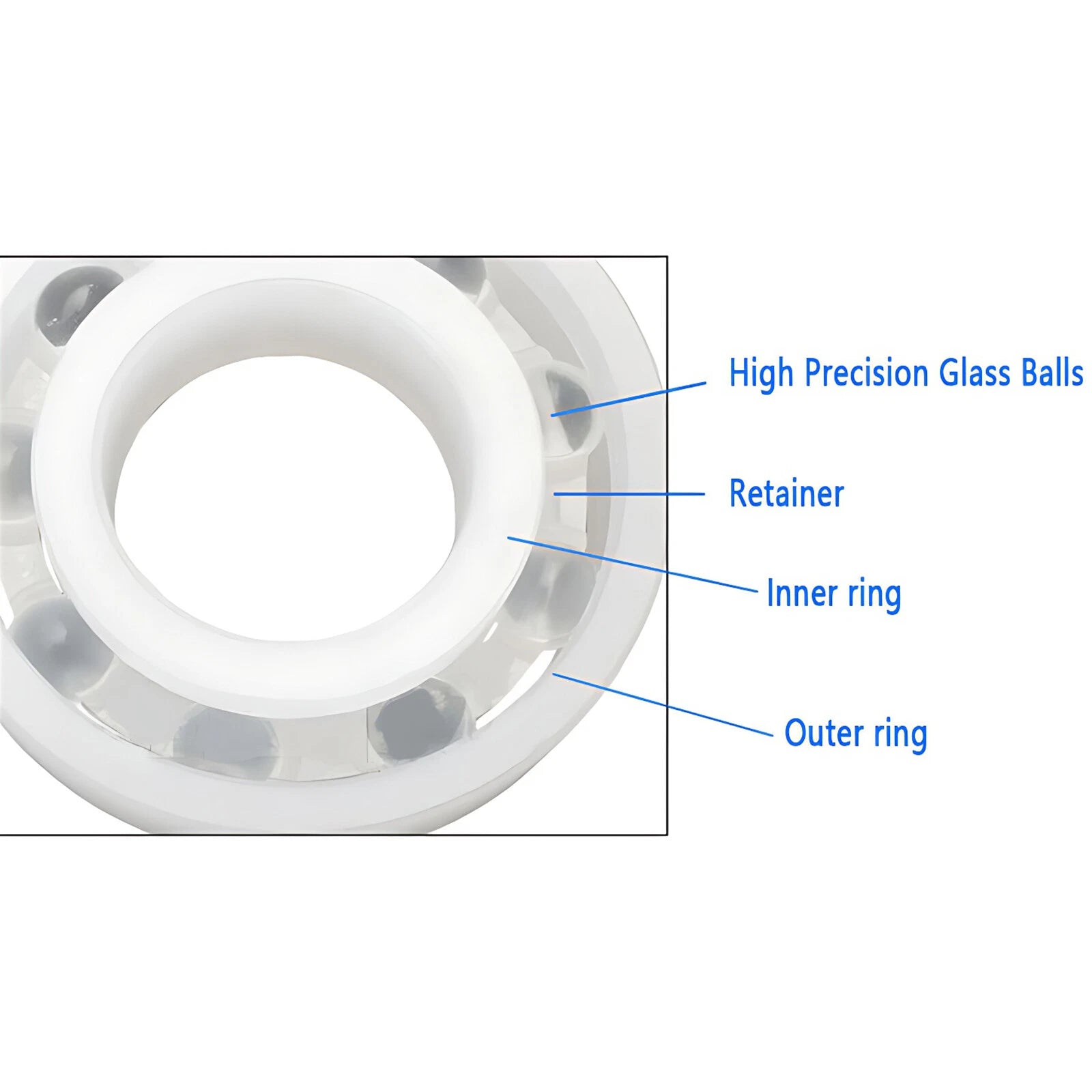 PP Nylon Plastic Precision Ball Bearing Glass Ball Bearings 608 626 6000 - 6006