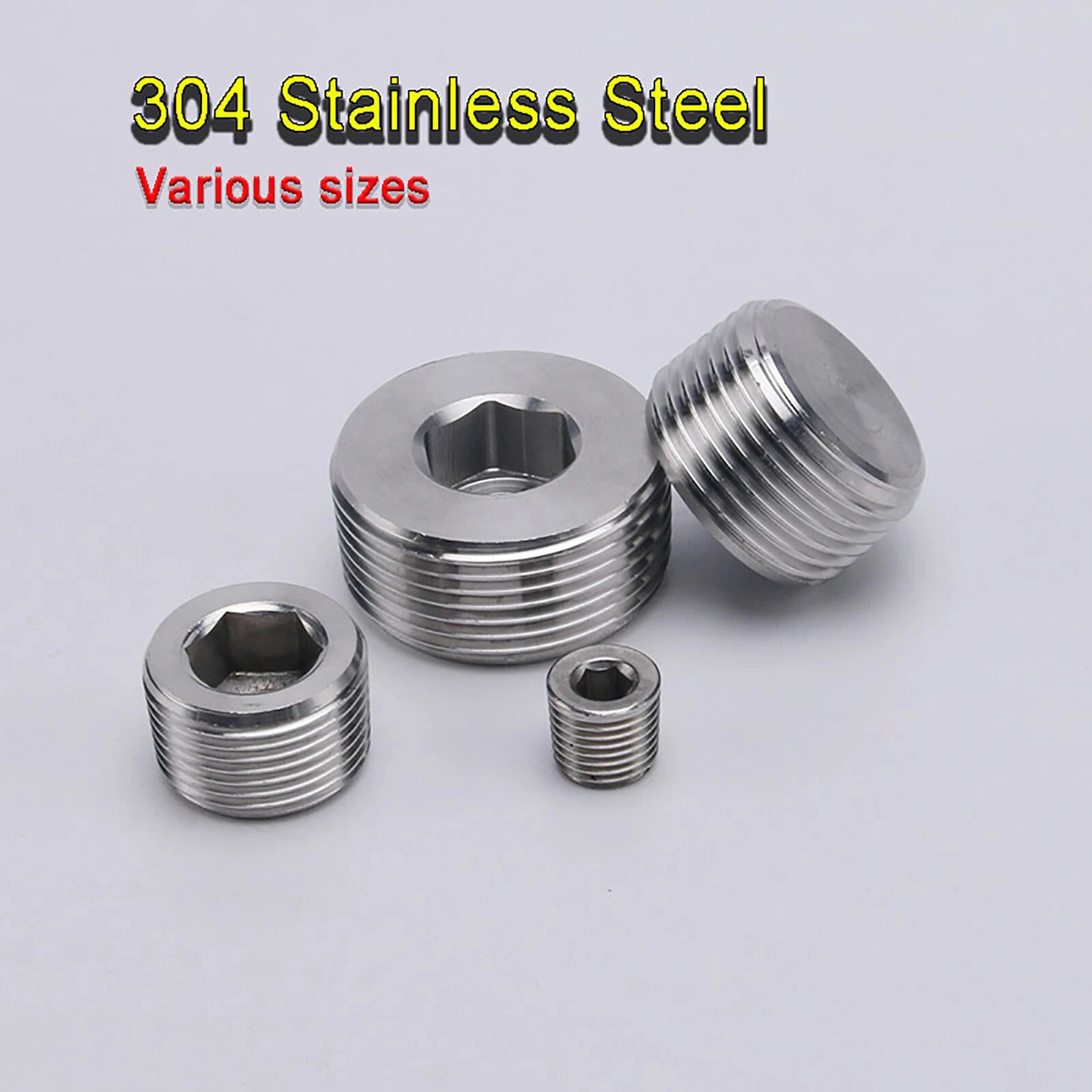 304 Stainless Steel BSP Male Hex Plug — End Blanking Stop Fitting