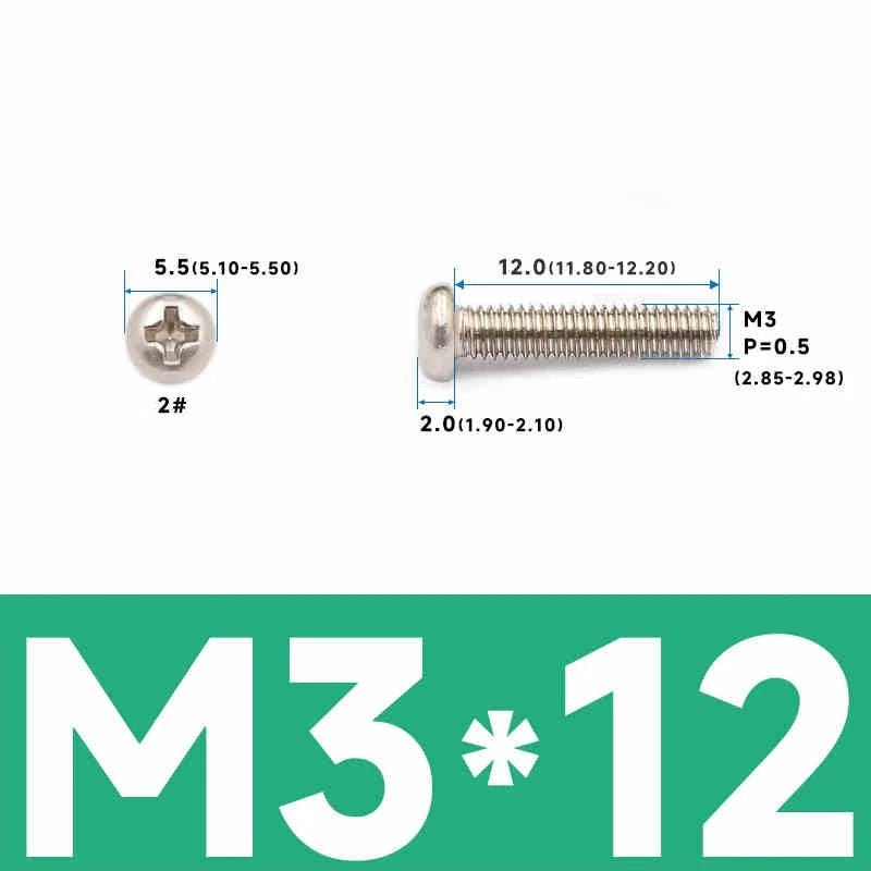 Phillips Pan Head Machine Screws – Carbon Steel M1 to M4, Multiple Lengths & Finishes - HomeDIYer