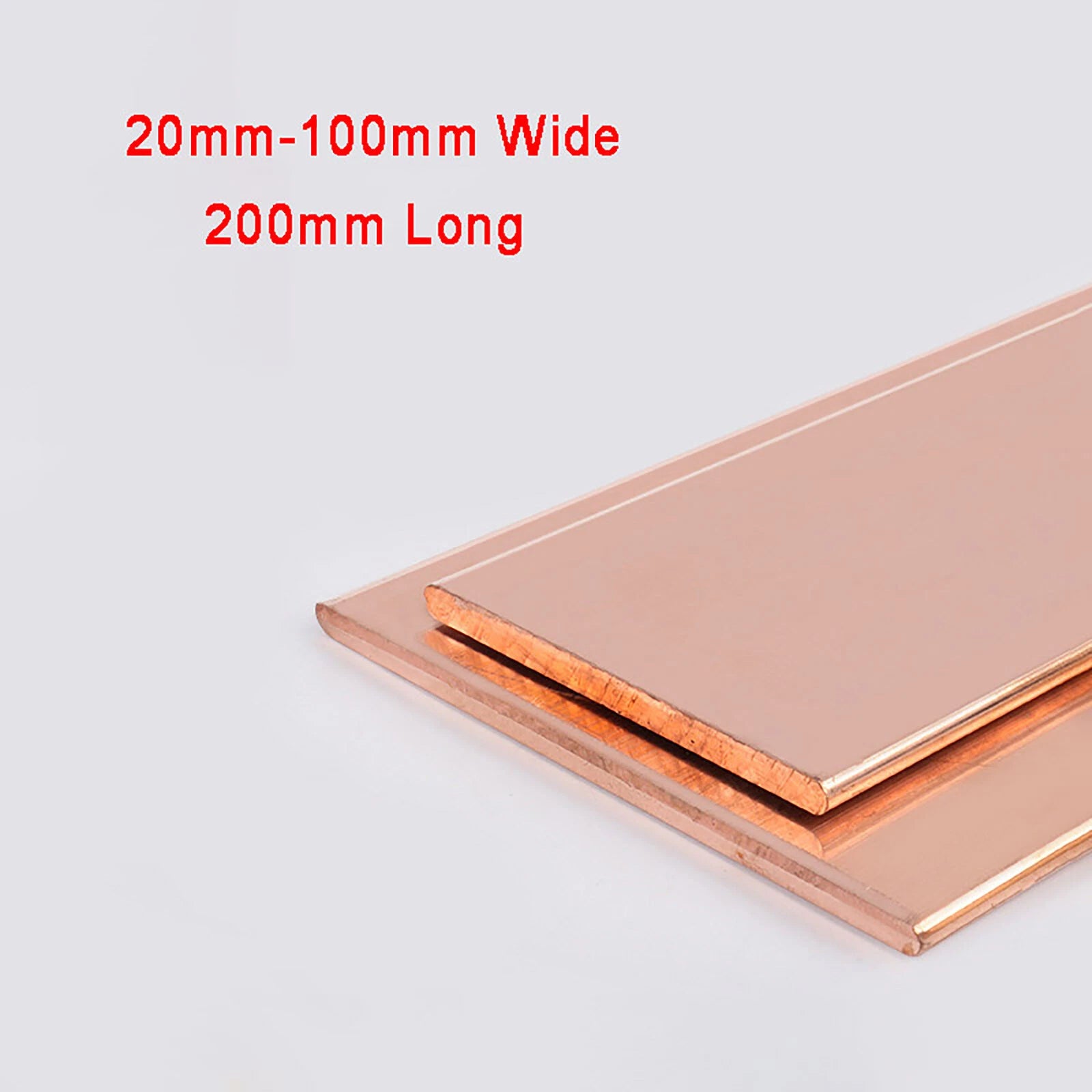 T2 Pure Copper Flat Bar Plate 2-60mm Thick, 20mm-60mm Wide, 100mm/200mm Length