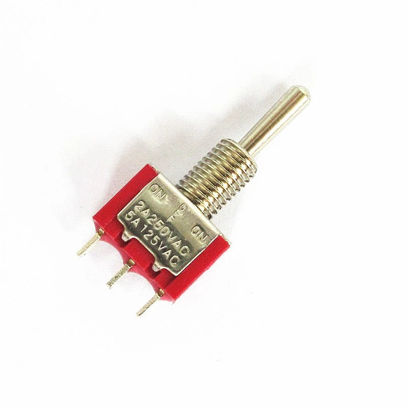 Mini Toggle Switch SPDT 3-Position (ON)-OFF-(ON) MTS-123 5A 125V AC — 10-Pack