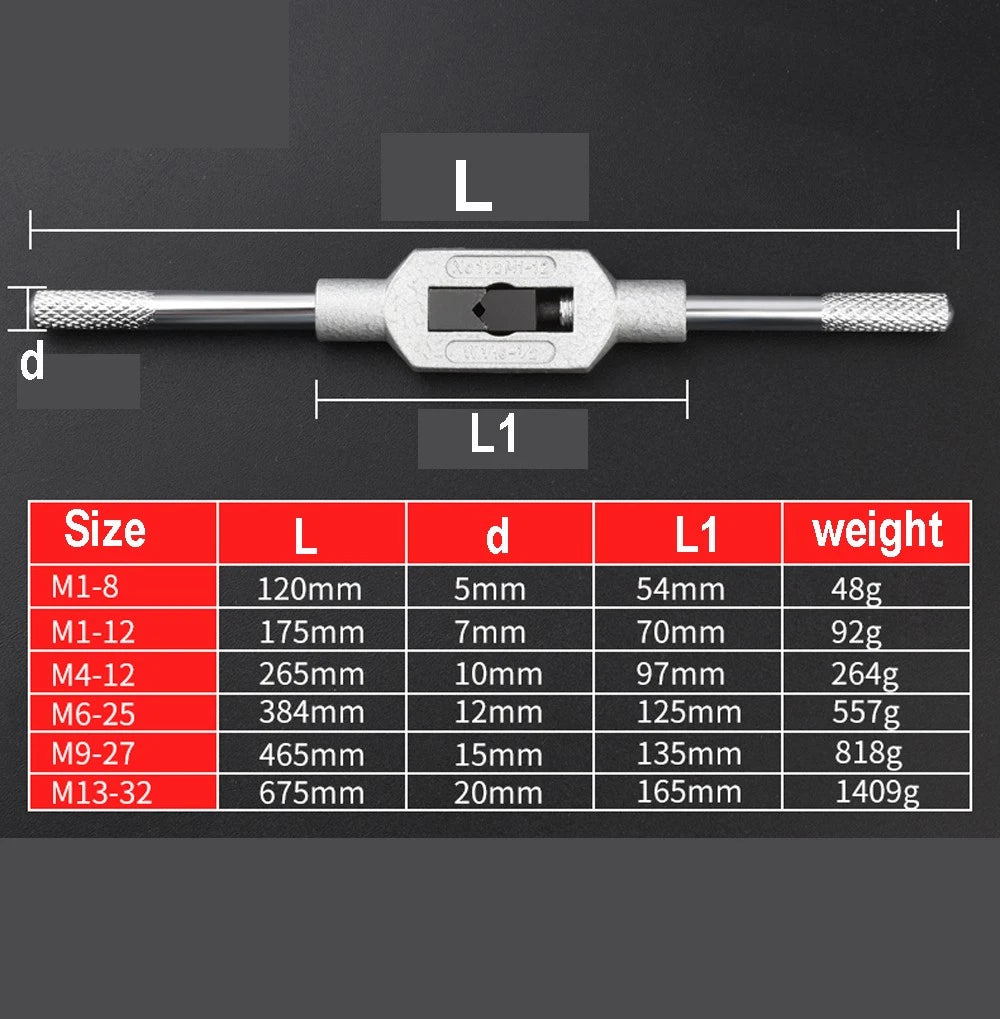 Tap Wrench Top Quality, Holder For Use With Hss Hand Taps/Sets From Tool M1 -M27