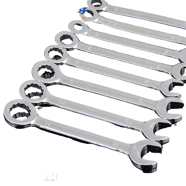 10pcs Combination Spanner Wrench Set Open End Torx-Hex Spanners 5/32" - 7/16"
